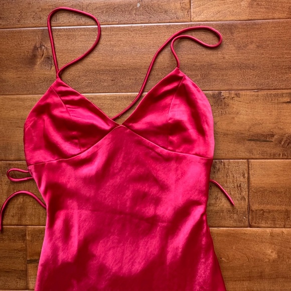 Isobel Maxi Red Dress by Babyboo Fashion Size XS High-High Split - Picture 7 of 10